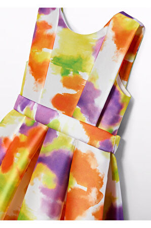 Mayoral Abel&Lula Baskılı Mikado Kız Çocuk Elbise_5065