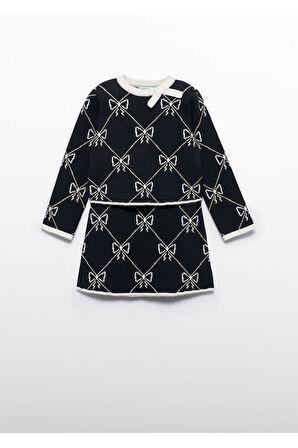 Mayoral Abel&Lula Fiyonk Desenli Triko Kız Çocuk Etekli Takım_mnvs5538