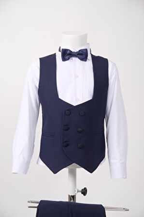 Doctor Junior Erkek Çocuk Smokin Takım Elbise Slim Fit / Gömleksiz