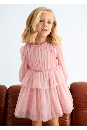 Mayoral Abel&Lula Prenses Uzun Kollu  Kız Çocuk Elbise_mnvs5532