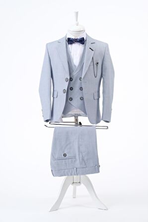 Doctor Junior Slim Fit Erkek Çocuk Zincir Detay Takım Elbise