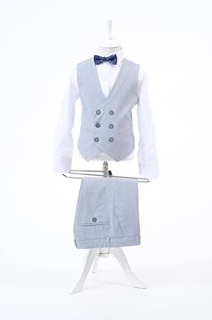 Doctor Junior Slim Fit Erkek Çocuk Zincir Detay Takım Elbise