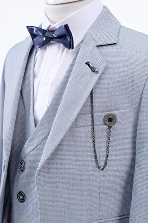 Doctor Junior Slim Fit Erkek Çocuk Zincir Detay Takım Elbise