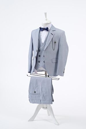 Doctor Junior Slim Fit Erkek Çocuk Zincir Detay Takım Elbise