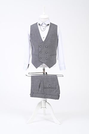 Doctor Junior Slim Fit Erkek Çocuk Zincir Detay Takım Elbise