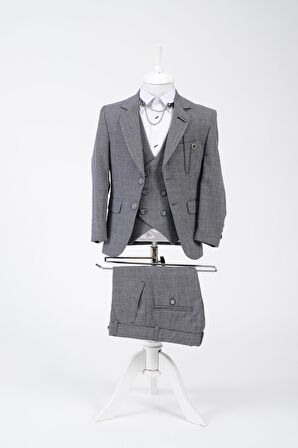 Doctor Junior Slim Fit Erkek Çocuk Zincir Detay Takım Elbise