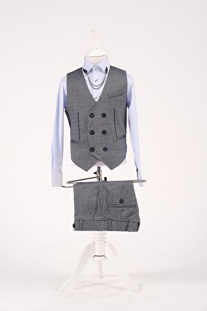 Doctor Junior Erkek Çocuk Takım Elbise Kumlu Desen