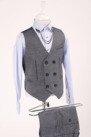 Doctor Junior Erkek Çocuk Takım Elbise Kumlu Desen