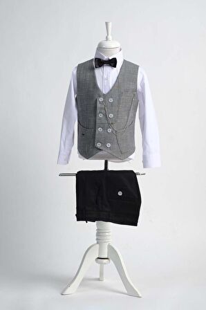 Doctor Junior Erkek Çocuk Slim Fit Takım Elbise Üç Parça