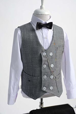 Doctor Junior Erkek Çocuk Slim Fit Takım Elbise Üç Parça