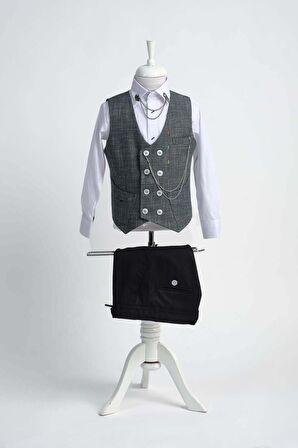 Doctor Junior Erkek Çocuk Slim Fit Takım Elbise Üç Parça