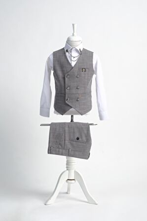 Doctor Junior Slim Fit Erkek Çocuk Takım Elbise Üç Parça