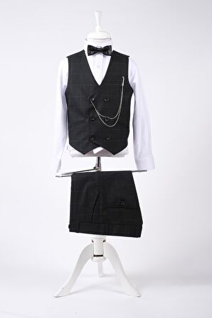 Doctor Junior Erkek Çocuk Kareli Takım Elbise