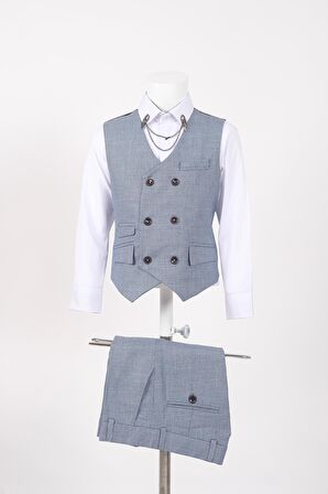 Doctor Junior Kuş Gözü Slim Fit Erkek Çocuk Takım Elbise_mnvs2285