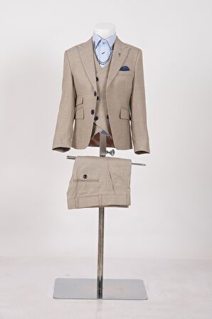 Doctor Junior Kuş Gözü Slim Fit Erkek Çocuk Takım Elbise_mnvs2285