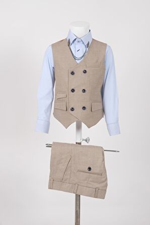 Doctor Junior Kuş Gözü Slim Fit Erkek Çocuk Takım Elbise_mnvs2285