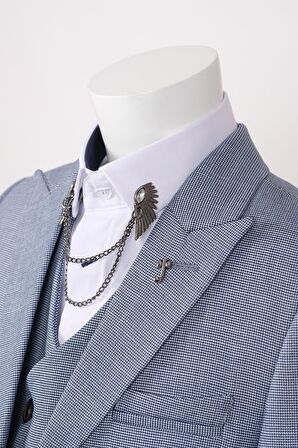 Doctor Junior Kuş Gözü Slim Fit Erkek Çocuk Takım Elbise_mnvs2285