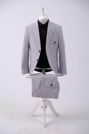 Doctor Junior Gofre Kumaş Erkek Çocuk Slim Fit Takım Elbise