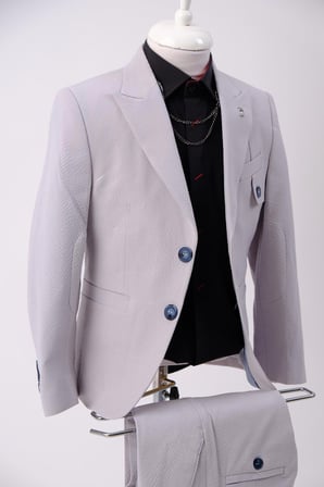 Doctor Junior Gofre Kumaş Erkek Çocuk Slim Fit Takım Elbise