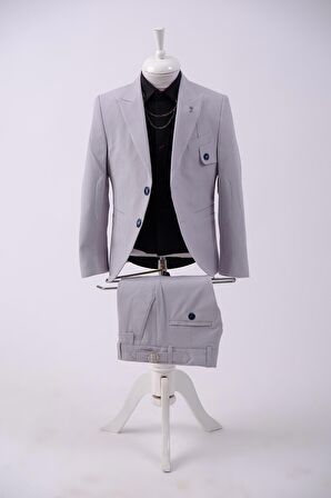 Doctor Junior Gofre Kumaş Erkek Çocuk Slim Fit Takım Elbise