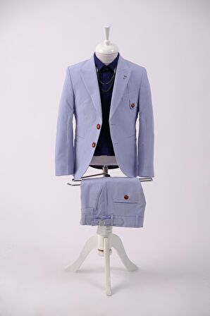 Doctor Junior Gofre Kumaş Erkek Çocuk Slim Fit Takım Elbise