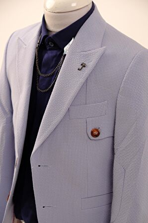 Doctor Junior Gofre Kumaş Erkek Çocuk Slim Fit Takım Elbise