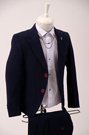 Doctor Junior Gofre Kumaş Erkek Çocuk Slim Fit Takım Elbise