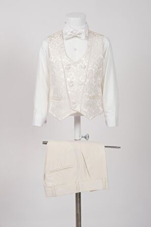 Doctor Junior Slim Fit İşlemeli Erkek Çocuk Smokin Takım Elbise_mnvs2289