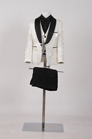 Doctor Junior İşlemeli Erkek Çocuk Smokin Takım Elbise_mnvs2290