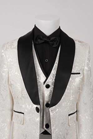 Doctor Junior İşlemeli Erkek Çocuk Smokin Takım Elbise_mnvs2290