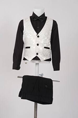 Doctor Junior İşlemeli Erkek Çocuk Smokin Takım Elbise_mnvs2290