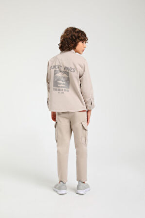 Jack Lions 3'lü Sırt Baskı Detay Erkek Çocuk Ceketli Takım