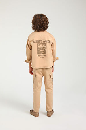 Jack Lions 3'lü Sırt Baskı Detay Erkek Çocuk Ceketli Takım