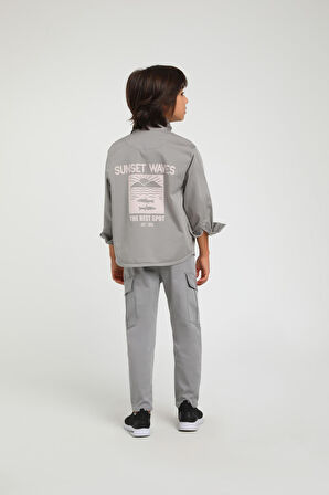 Jack Lions 3'lü Sırt Baskı Detay Erkek Çocuk Ceketli Takım