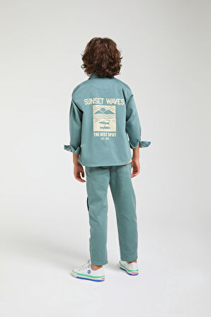 Jack Lions 3'lü Sırt Baskı Detay Erkek Çocuk Ceketli Takım