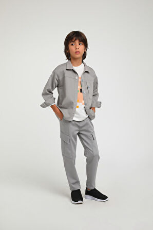 Jack Lions 3'lü Sırt Baskı Detay Erkek Çocuk Ceketli Takım