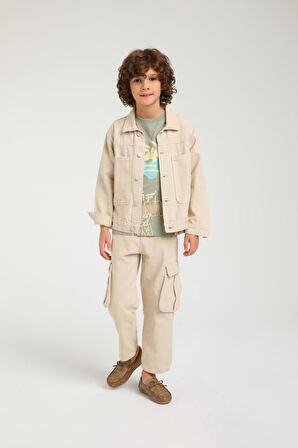 Jack Lions 3'lü Kargo Cep Pantolon ve Ceket Erkek Çocuk Takım