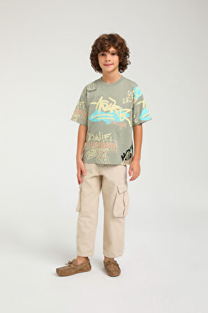 Jack Lions 3'lü Kargo Cep Pantolon ve Ceket Erkek Çocuk Takım