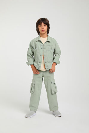 Jack Lions 3'lü Kargo Cep Pantolon ve Ceket Erkek Çocuk Takım