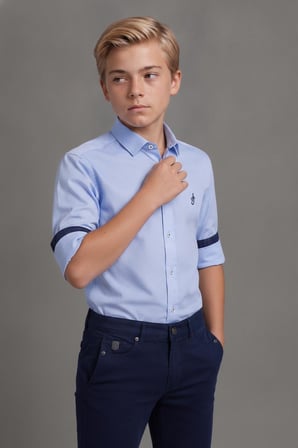 Doctor Junior oxfort erkek çocuk spor gömlek