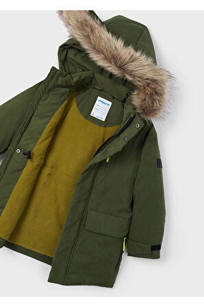 Mayoral Yakası Kürklü Erkek Çocuk Parka_mnvs4468