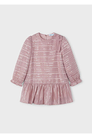 Mayoral Pul Payetli Uzun Kollu kız Çocuk Elbise_mnvs4919
