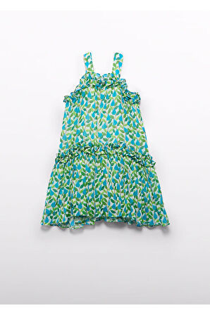 Mayoral Abel&Lula Çıtır Desen Şifon Kız Çocuk Elbise _mnvs5068