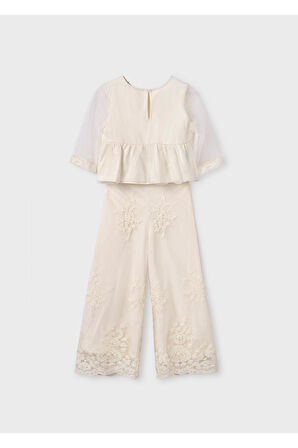 Mayoral Abel&Lula Dantel İşlemeli Pantolonlu Kız Çocuk Takım