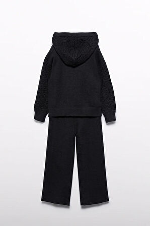Mayoral Abel&Lula Kapüşonlu Kız Çocuk Pantolonlu Triko Takım_mnvs5725