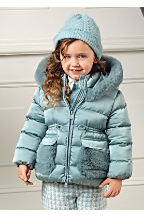 Mayoral Abel&Lula Kürk Detaylı Kız Çocuk Mont_mnvs5849