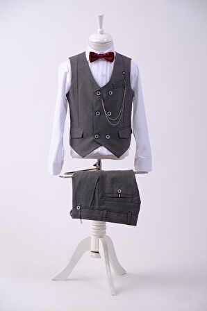 Doctor Junior Erkek Çocuk Yelek Pantolon Fit Takım Elbise 