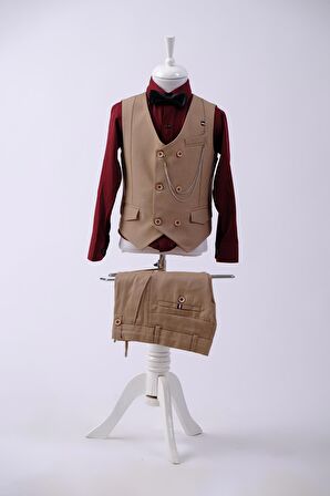 Doctor Junior Erkek Çocuk Yelek Pantolon Fit Takım Elbise 