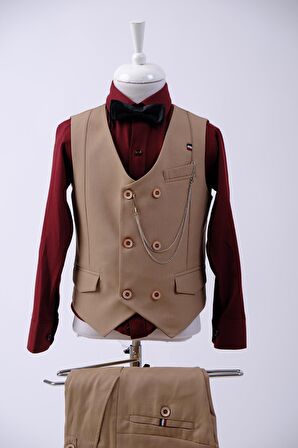 Doctor Junior Erkek Çocuk Yelek Pantolon Fit Takım Elbise 