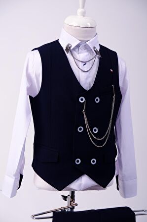 Doctor Junior Erkek Çocuk Yelek Pantolon Fit Takım Elbise 